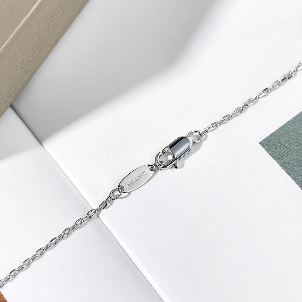 4.8cttw Full Moissanite Pendant Necklace For Women Sparkling Round Pear Cut Diamond 925 Sterling Silver Wedding Neck Chain GRA